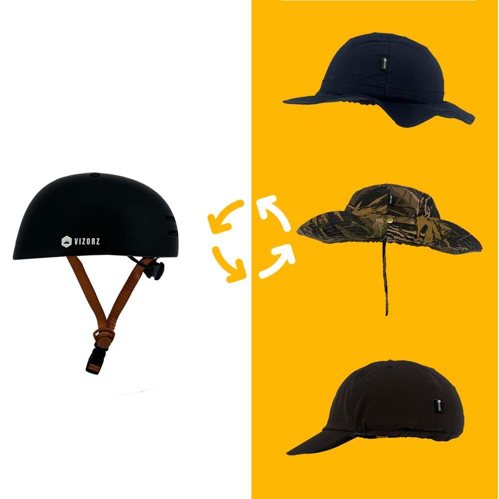 Vizorz SwitchCap casque de vélo Grey woolly cap PERFECT FIT