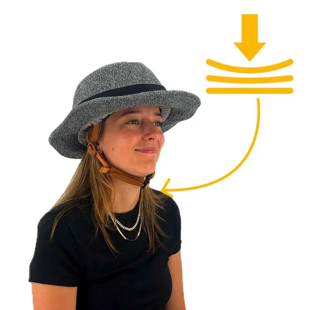 Fietshelm Vizorz SwitchCap - Grey woolly stylish 5/7