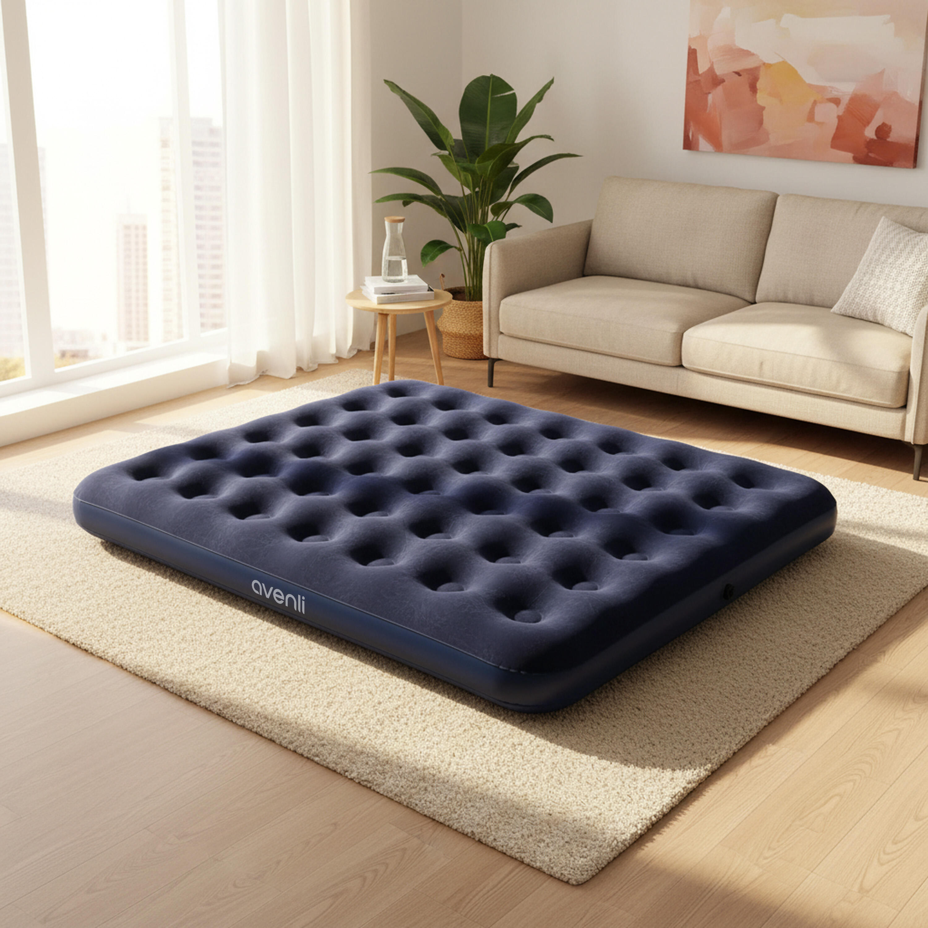 Luftmatratze Camping 2 Personen 203x152x22cm Luftbett Campingmatratze 5/7
