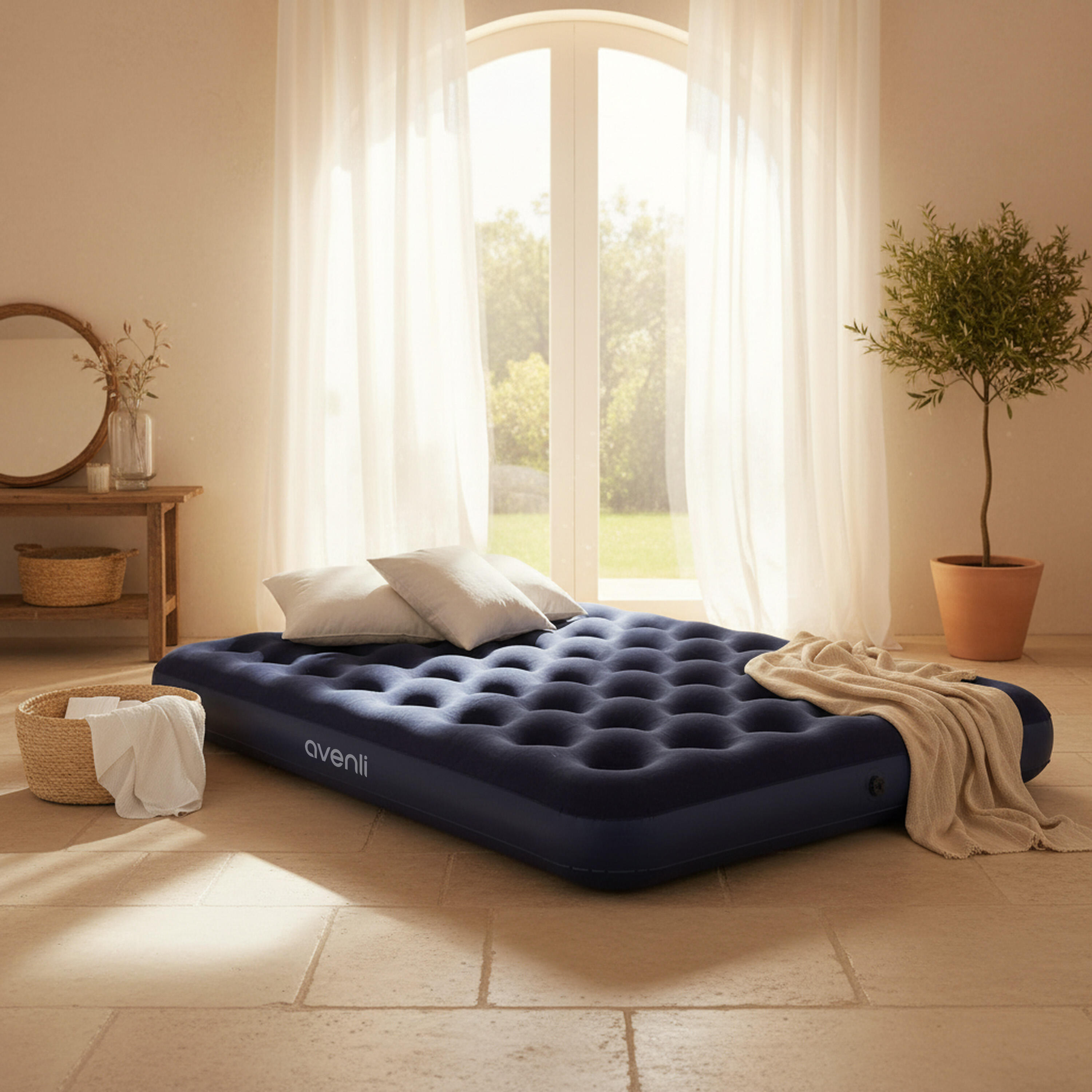 Luftmatratze Camping 2 Personen 203x152x22cm Luftbett Campingmatratze 4/7