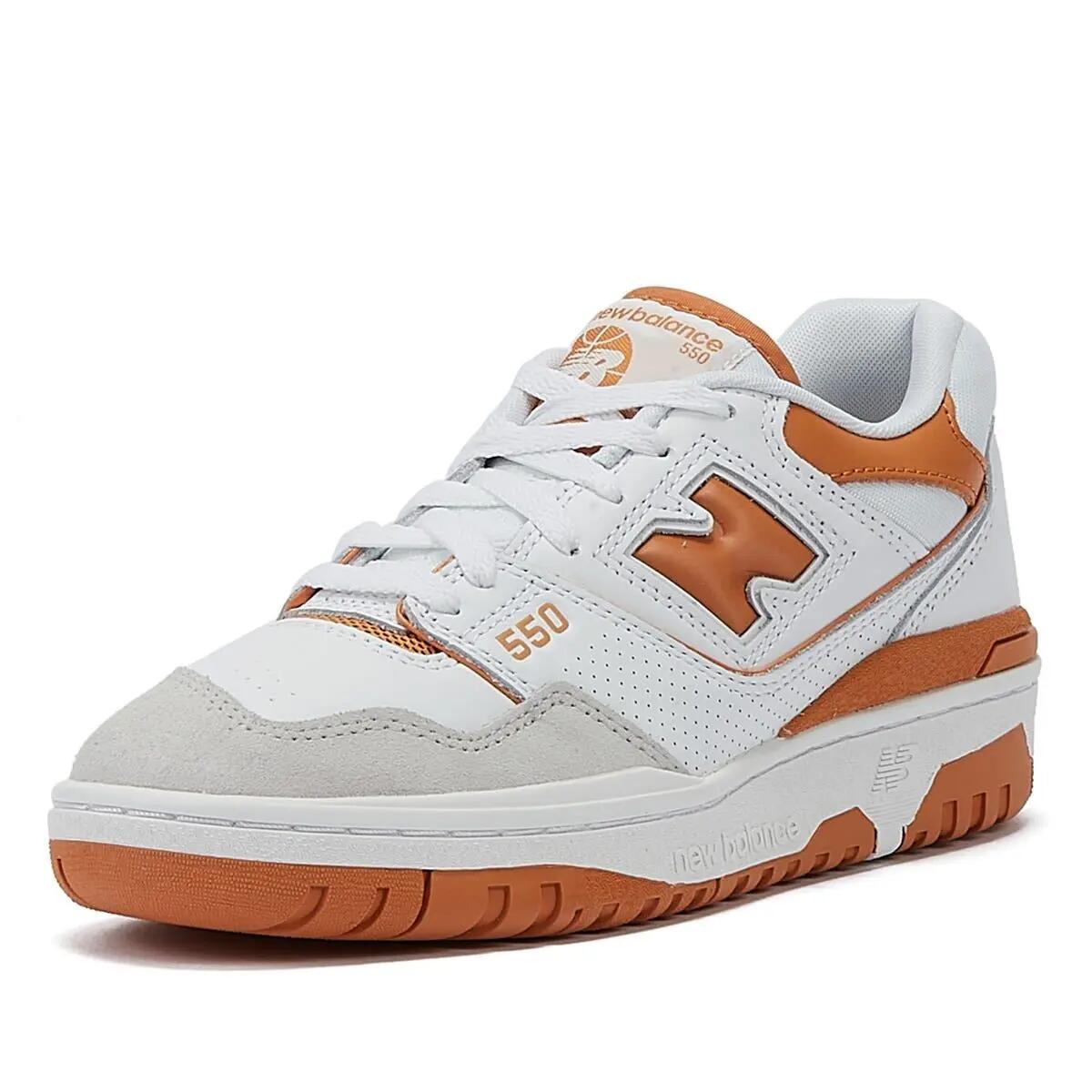Schoenen basketbal - new balance 550 - lage leren - wit/oranje 3/6