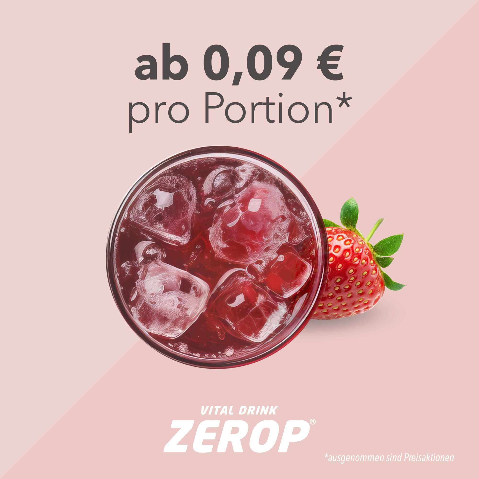 Vital Drink Zerop - Erdbeere - 1000 ml Flasche 3/3