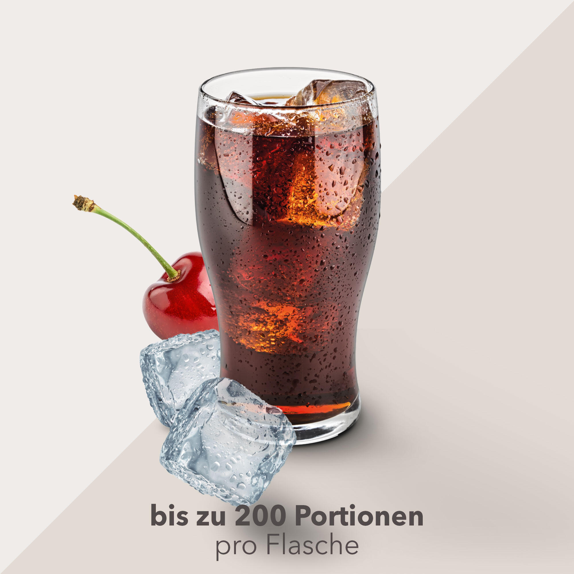 Vital Drink Zerop - Kirsch Cola - 1000 ml Flasche 3/4