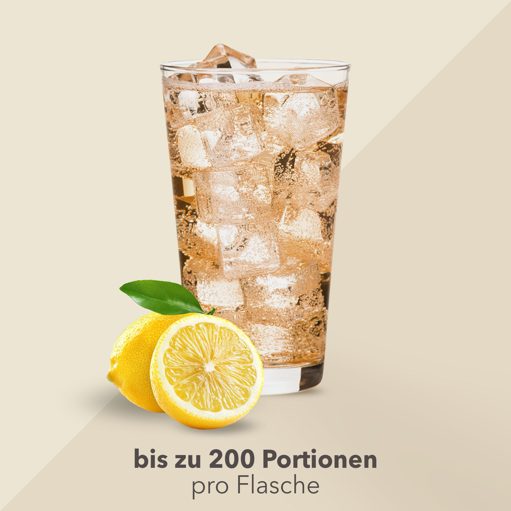Vital Drink Zerop - Eistee Zitrone - 1000 ml Flasche 3/4