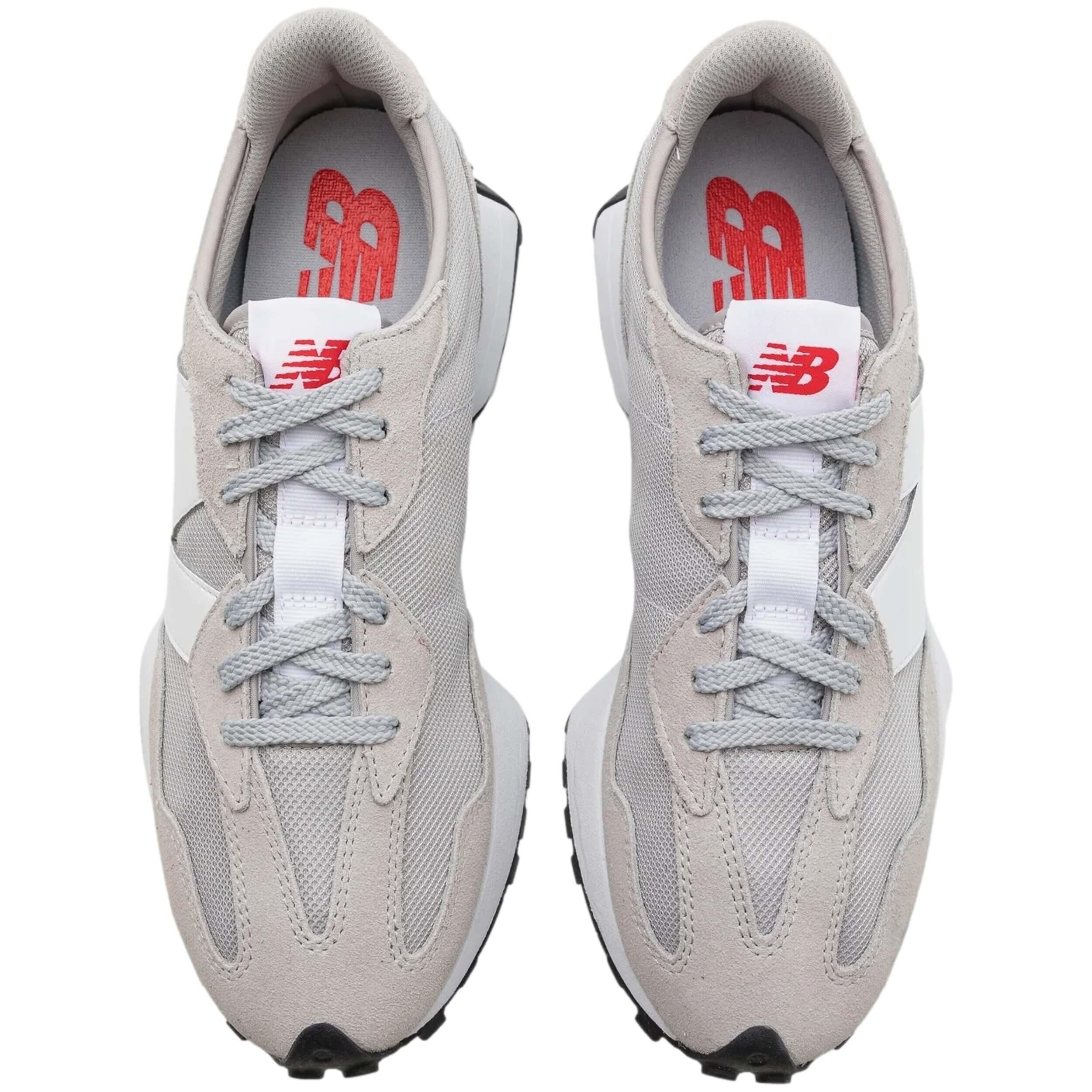 New Balance 327 Rain Cloud White Red 4/6