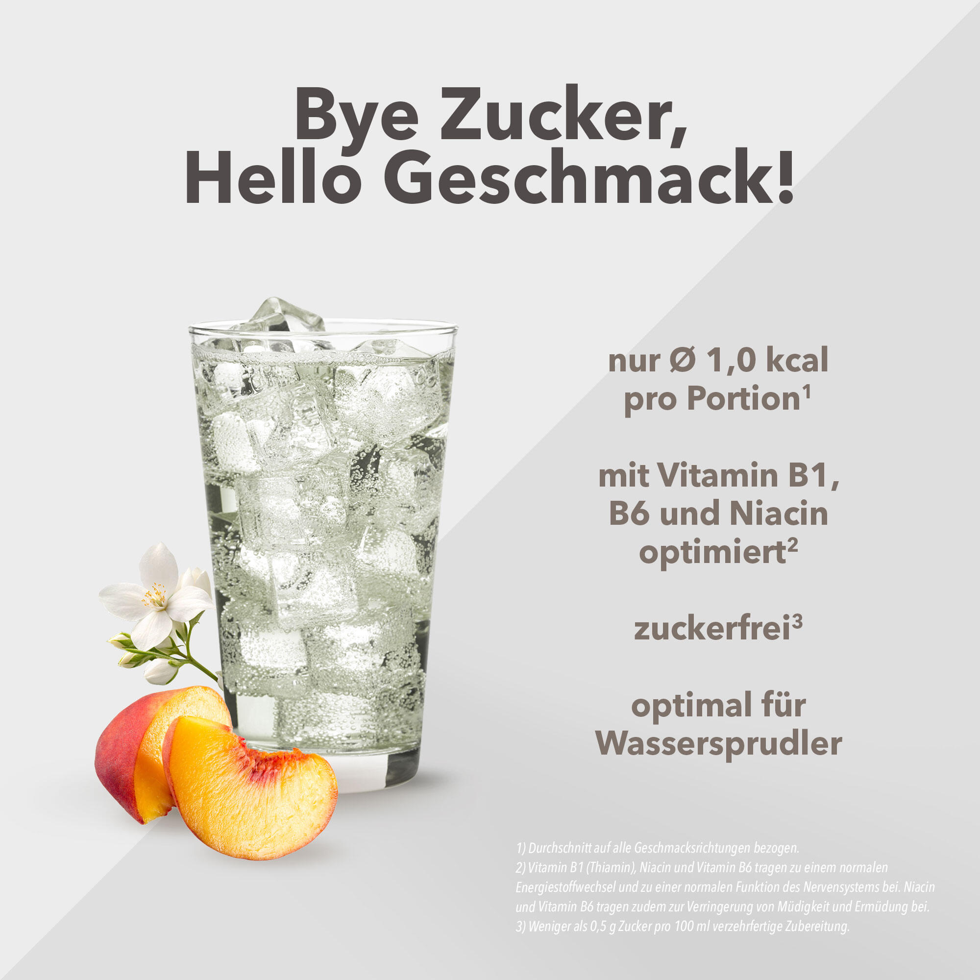Vital Drink Zerop - Weißer Tee Pfirsich - 1000 ml Flasche 2/4