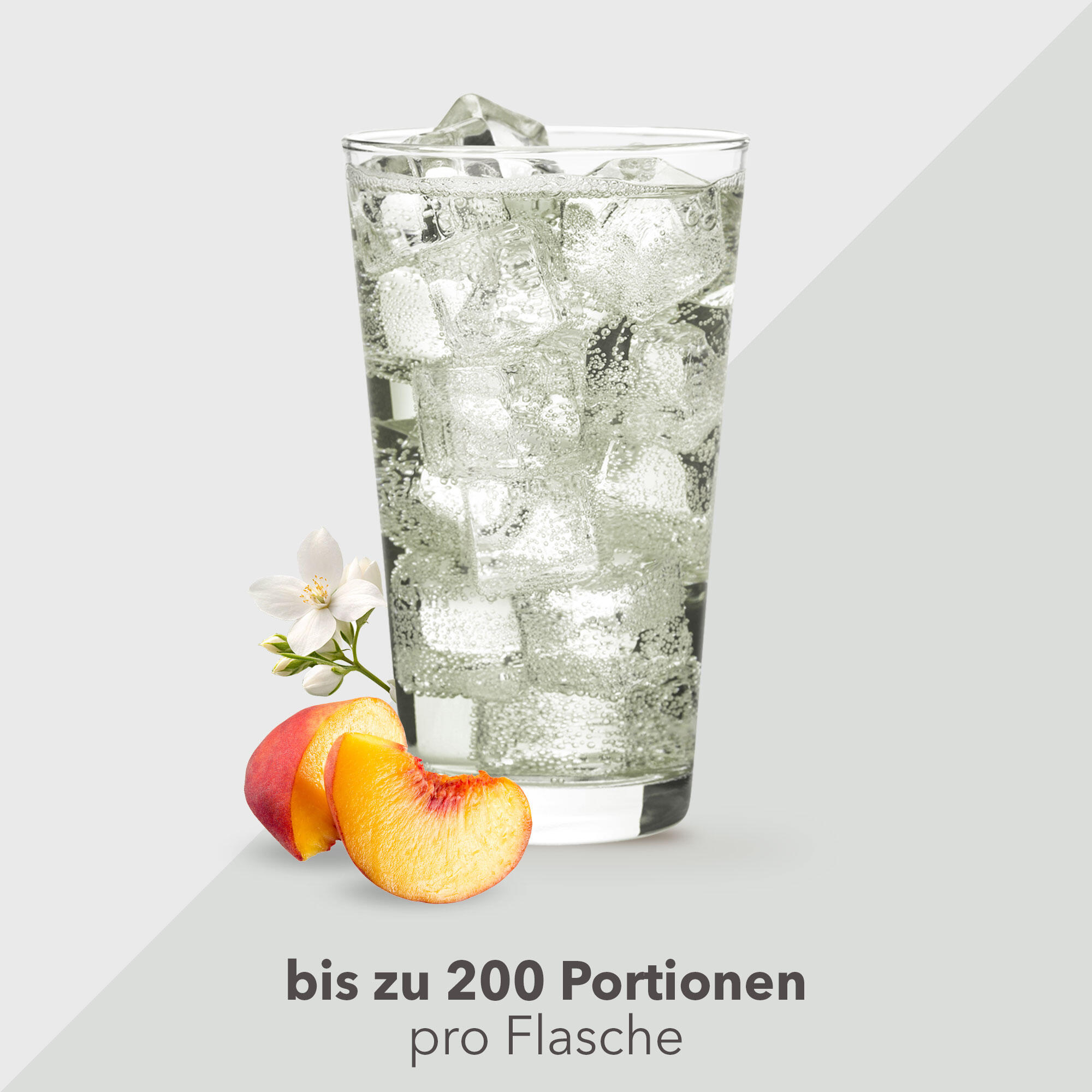 Vital Drink Zerop - Weißer Tee Pfirsich - 1000 ml Flasche 3/4