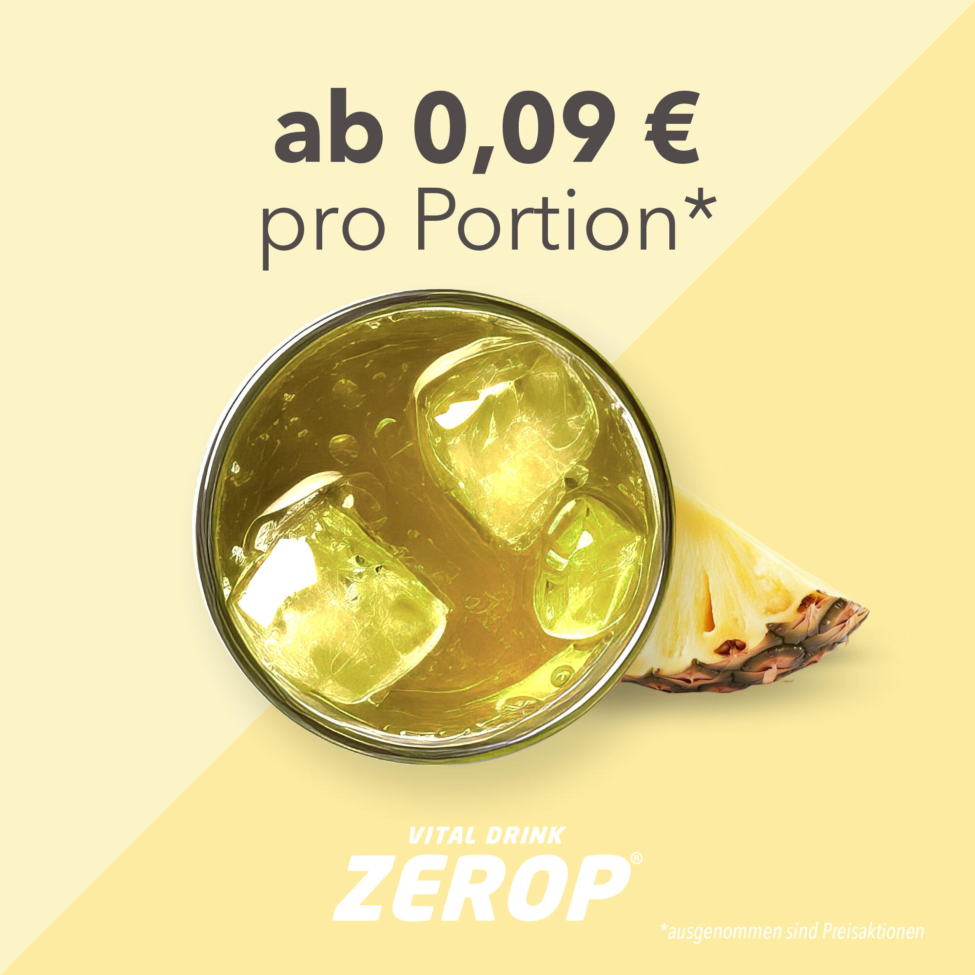 Vital Drink Zerop - Ananas - 1000 ml Flasche 4/4