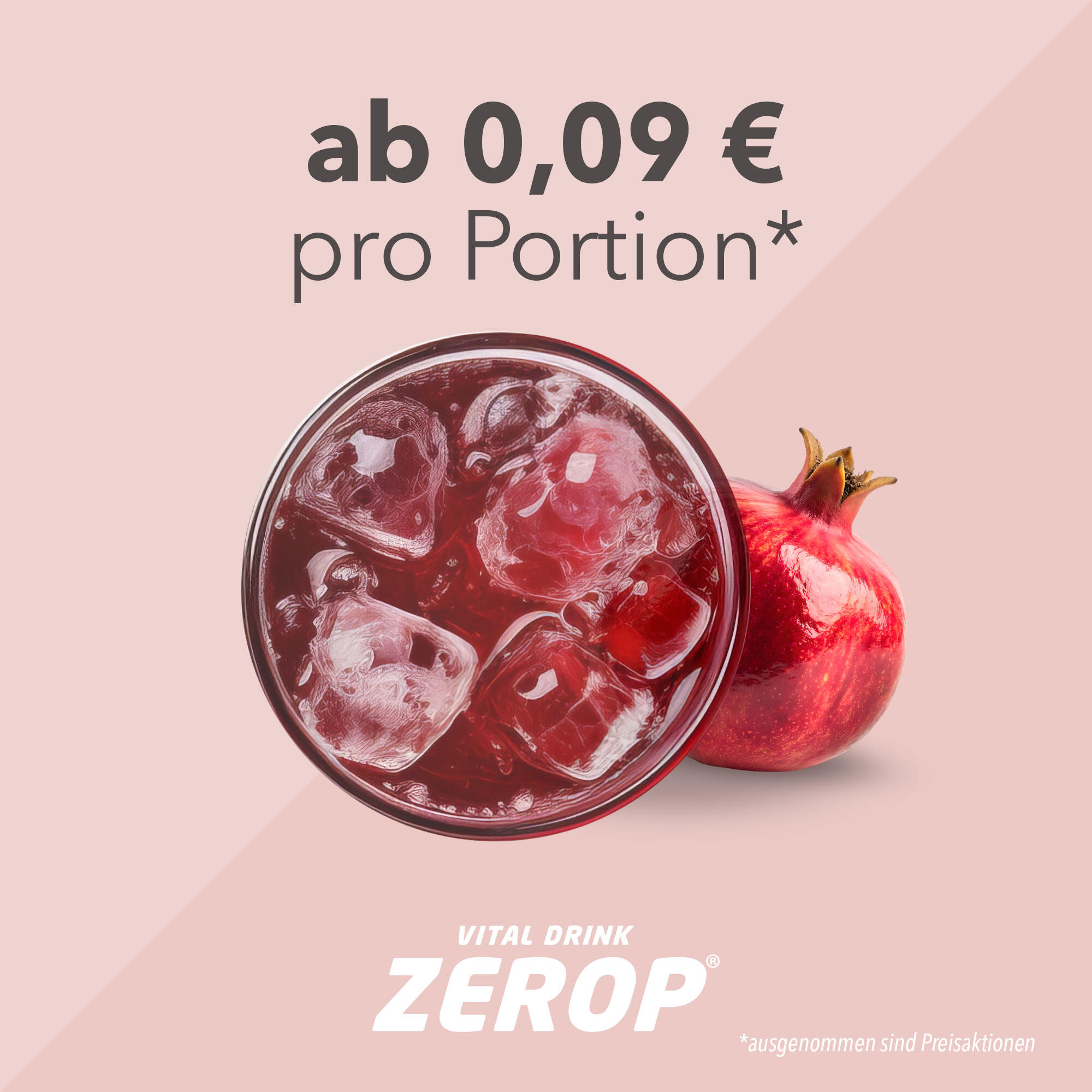 Vital Drink Zerop - Granatapfel Cranberry - 1000 ml Flasche 4/4