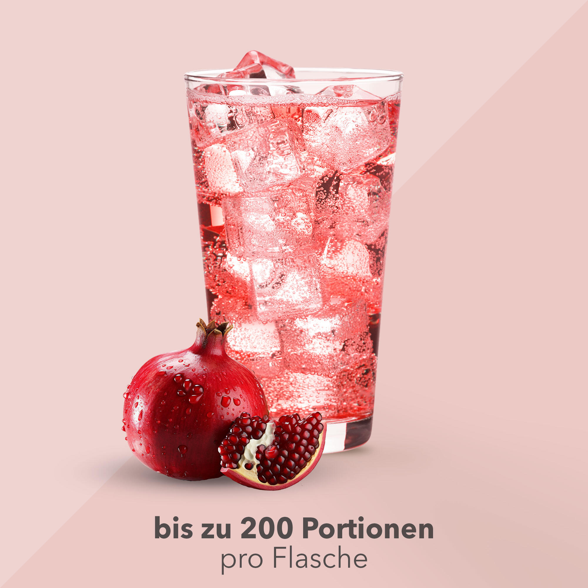 Vital Drink Zerop - Granatapfel Cranberry - 1000 ml Flasche 3/4