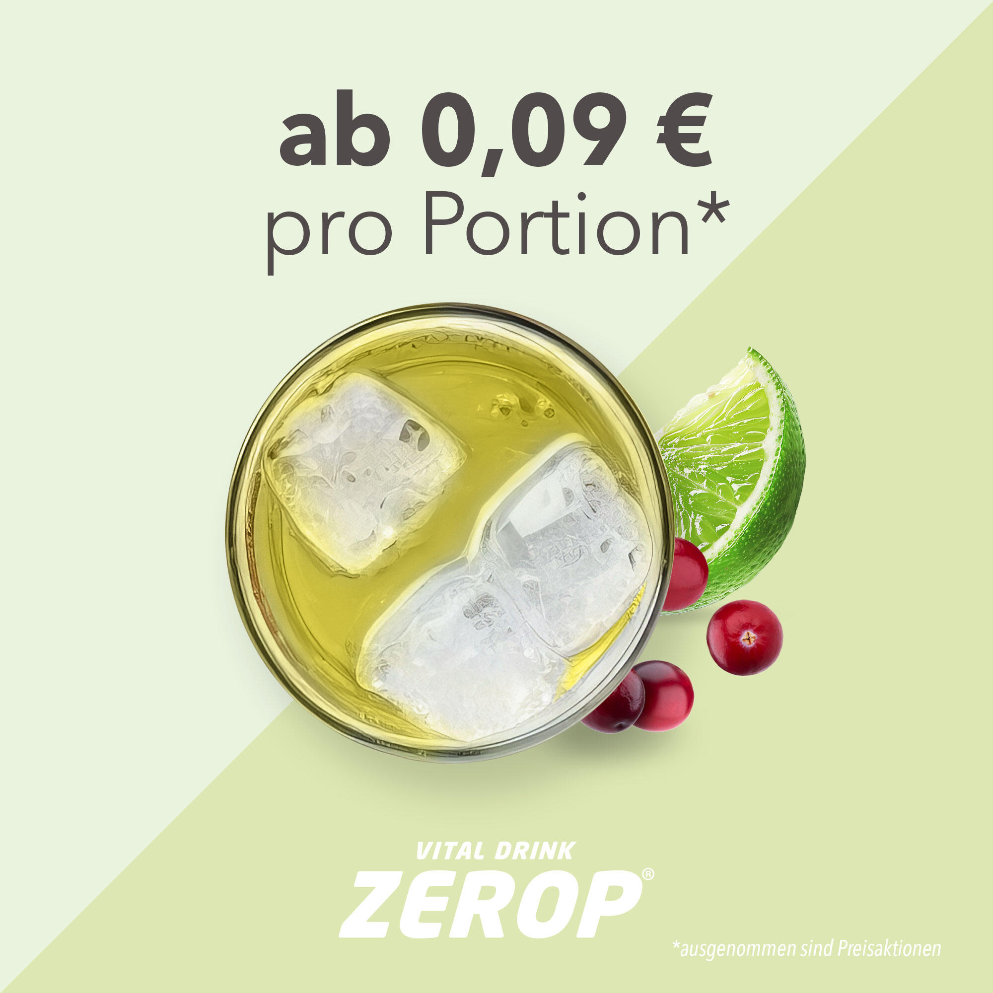 Vital Drink Zerop - Preiselbeere Limette - 1000 ml Flasche 4/4