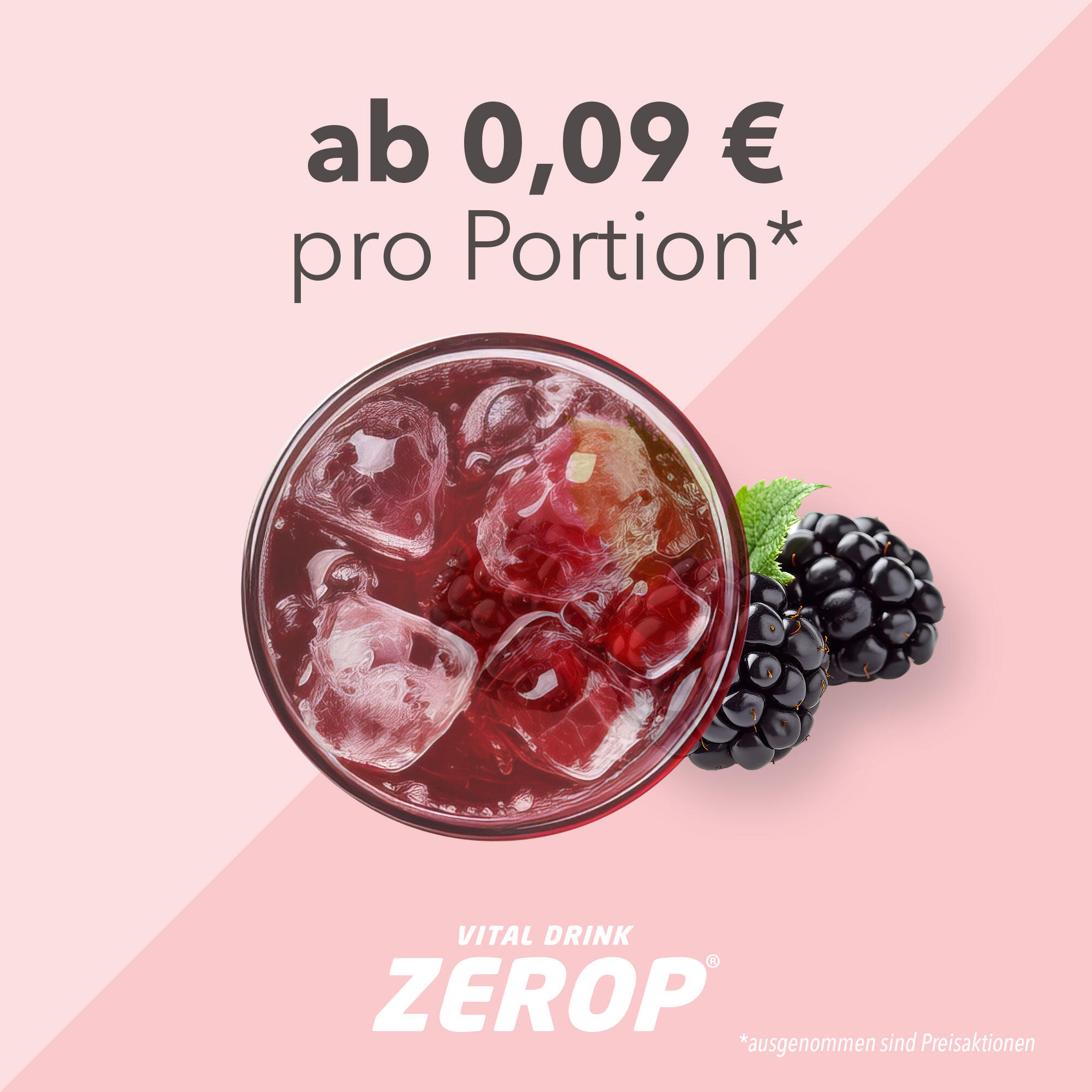 Vital Drink Zerop - Brombeere - 1000 ml Flasche 4/5