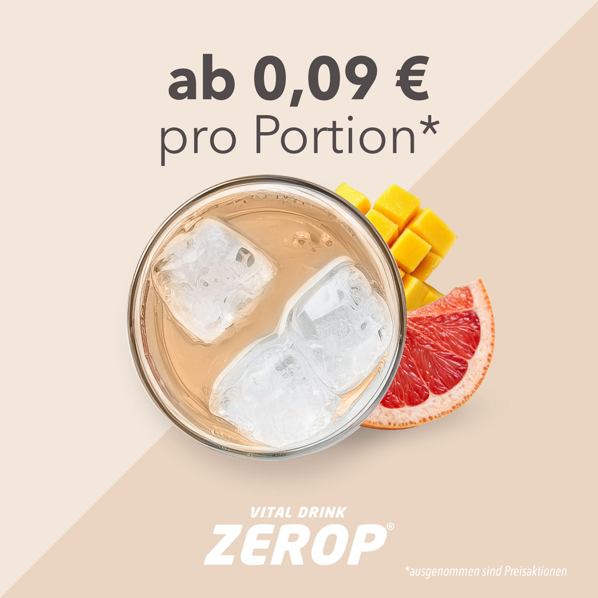 Vital Drink Zerop - Mango Grapefruit - 1000 ml Flasche 4/4