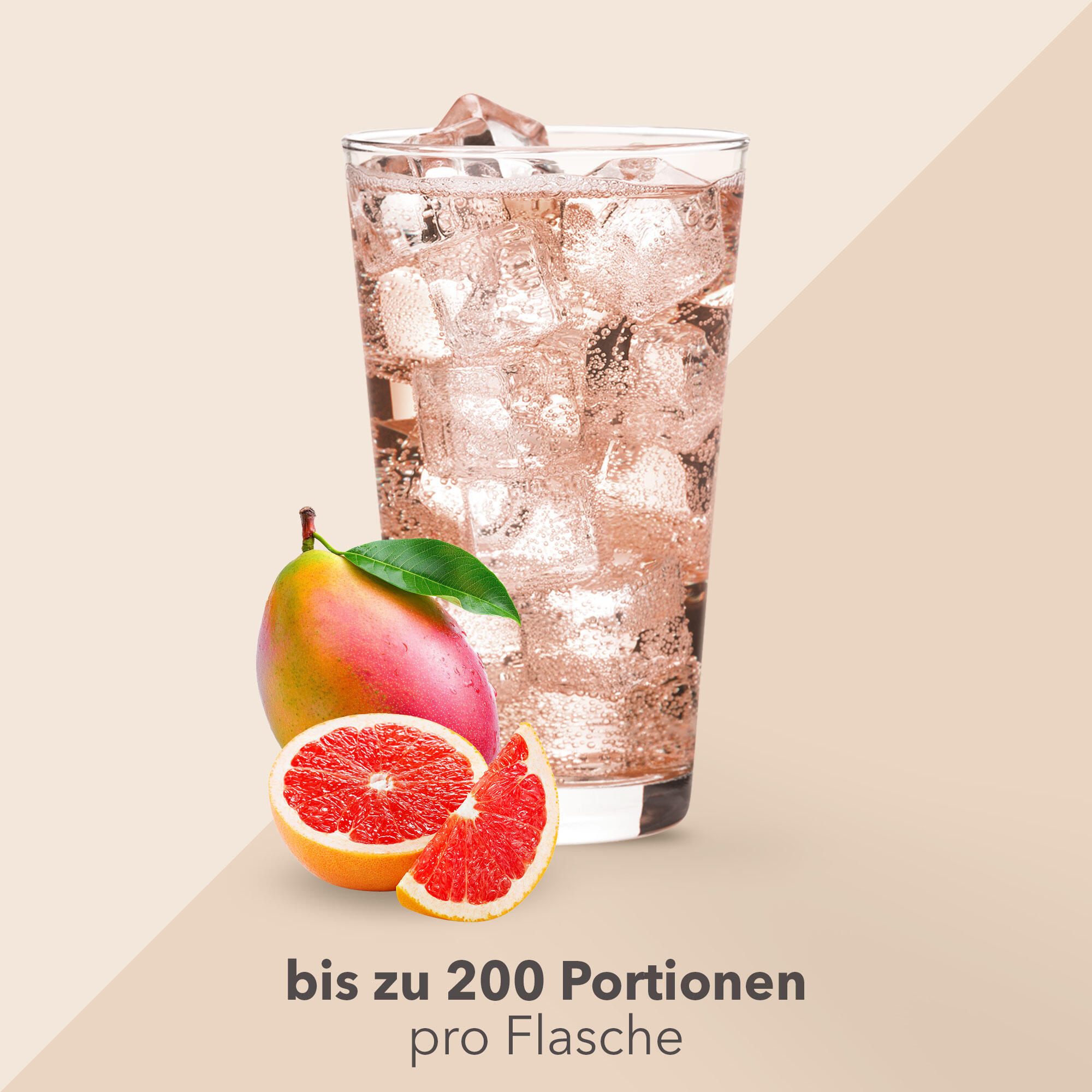 Vital Drink Zerop - Mango Grapefruit - 1000 ml Flasche 3/4