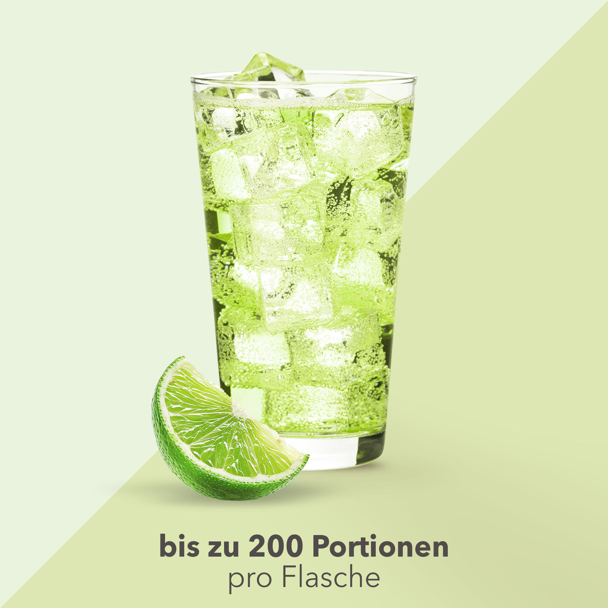 Vital Drink Zerop - Grüntee Limette - 1000 ml Flasche 3/4