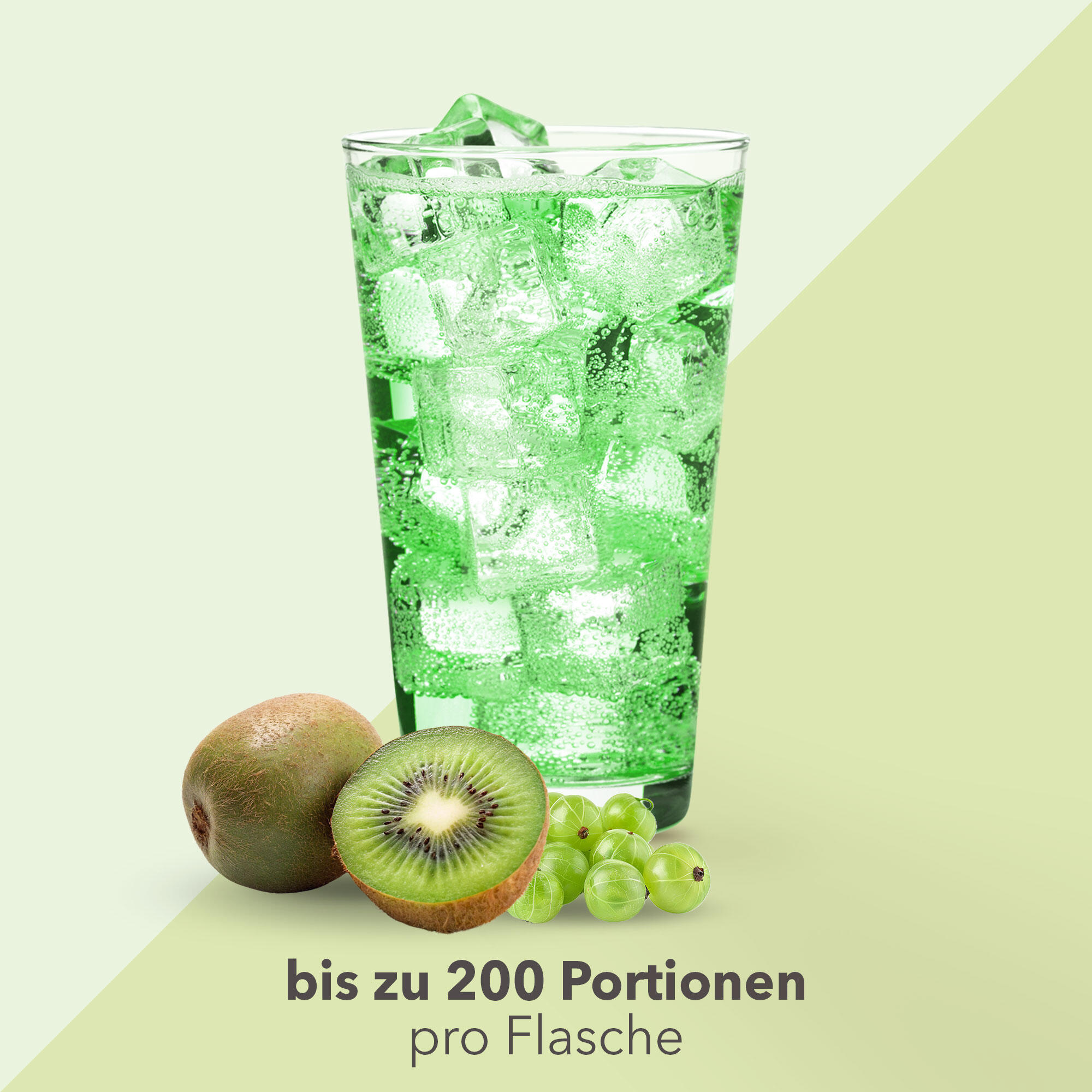 Vital Drink Zerop - Kiwi Stachelbeere - 1000 ml Flasche 3/4