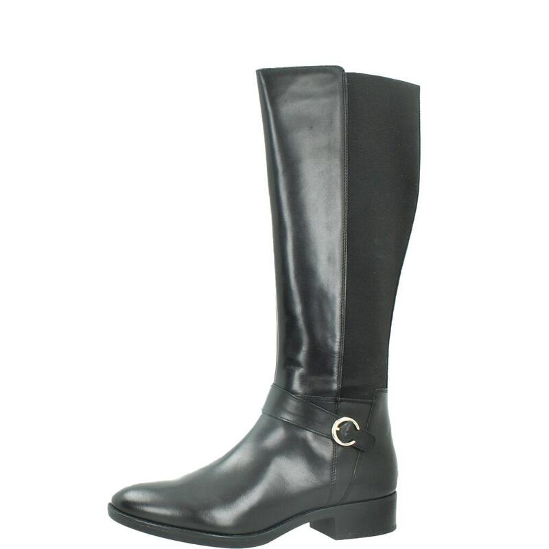 Geox Femme Felicity D Bottes Cuir Respirantes Talon 3,5 Cm - Style Équitation Élégant