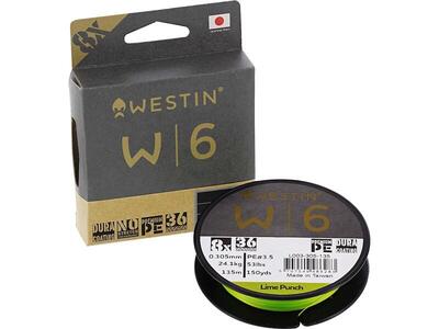 Westin w6 8 braid lime punch 135m 0.10 mm 3.8kg - witvis gevlochten lijn