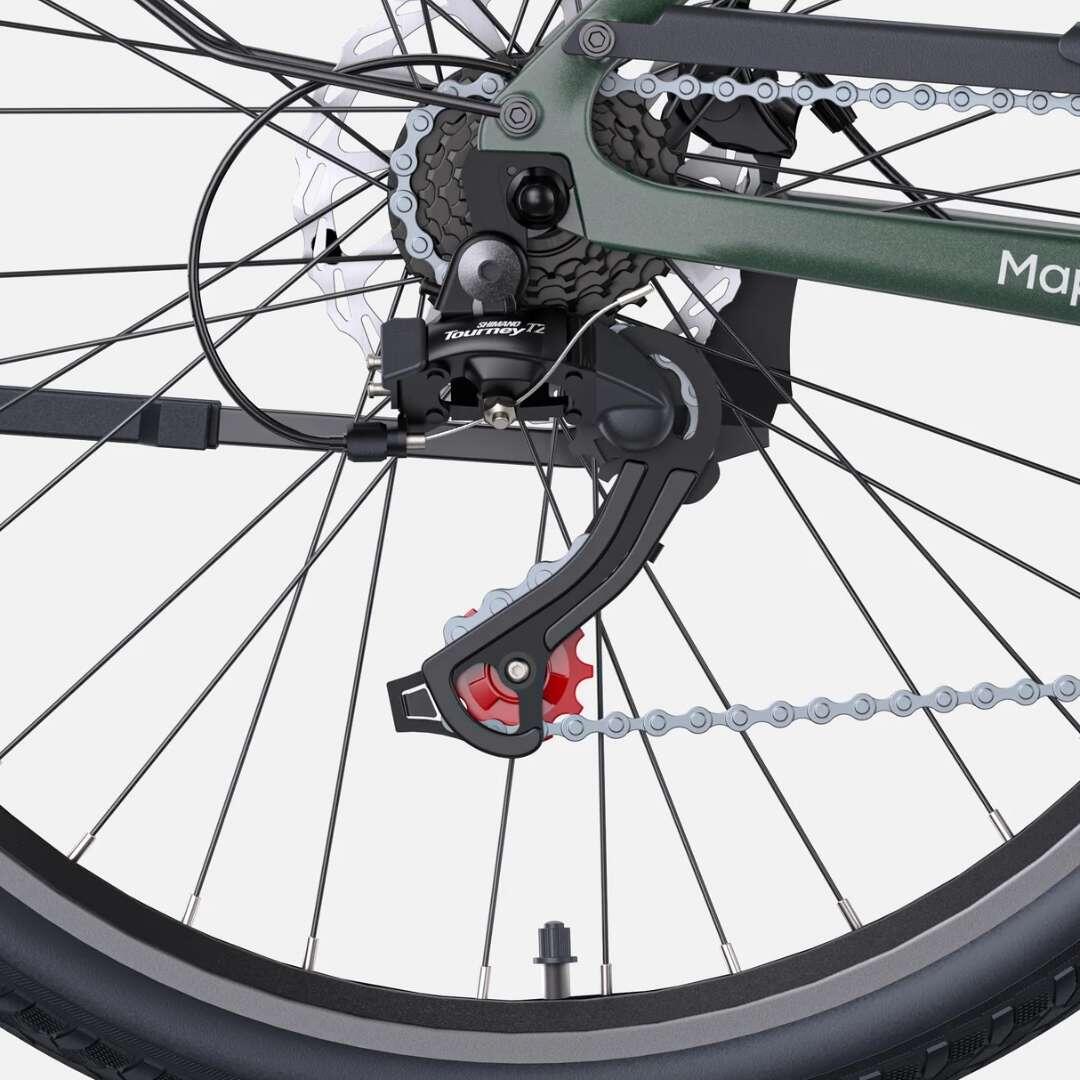 Bicicleta eléctrica MapFour N1 Air 250W 36V 10Ah Preto 4/4