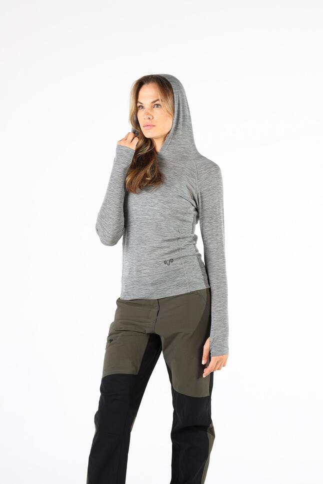 Sonatra - Koszulka z kapturem 100% wełna merino (195 g/m²)