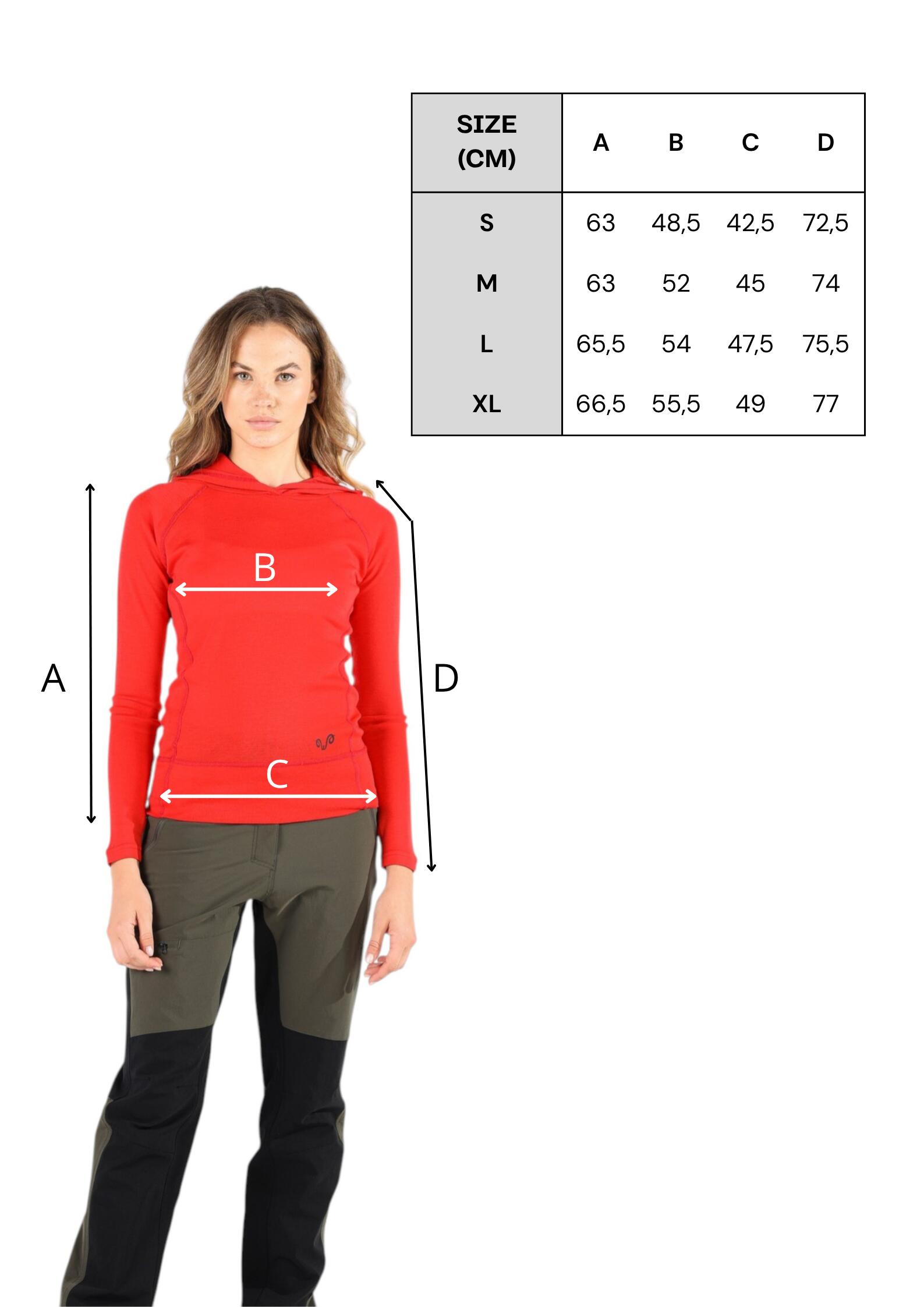 Sonatra - Koszulka z kapturem 100% wełna merino (195 g/m²) 3/6