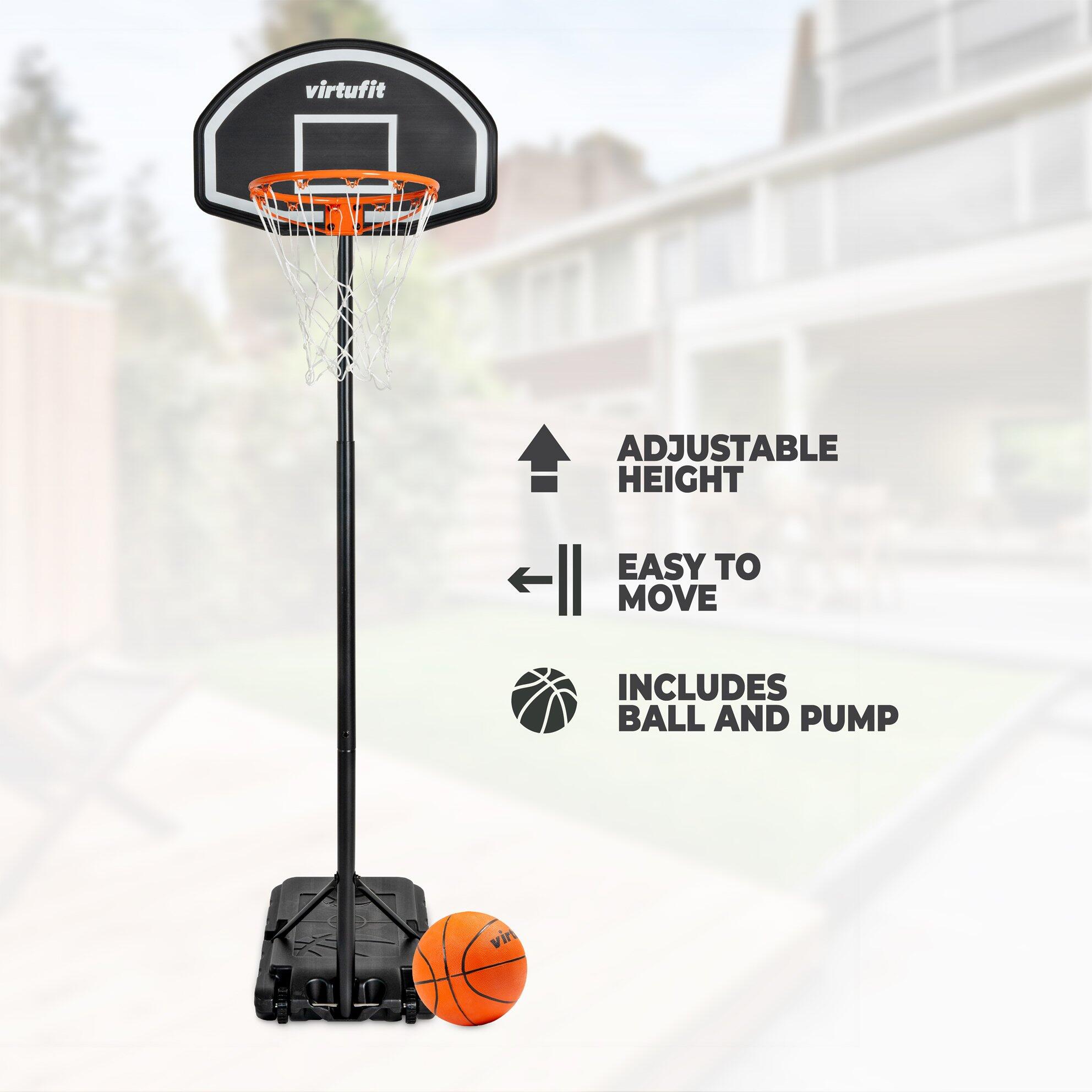 Poteau de Basket Ajustable  - 170 à 215 cm - Avec Ballon et Pompe 5/8