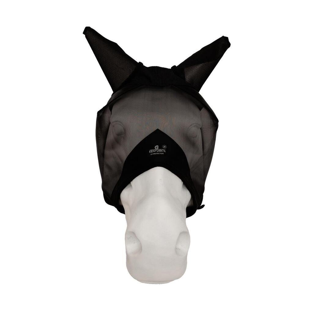 Fly mask classic with ears black Shetland Pony