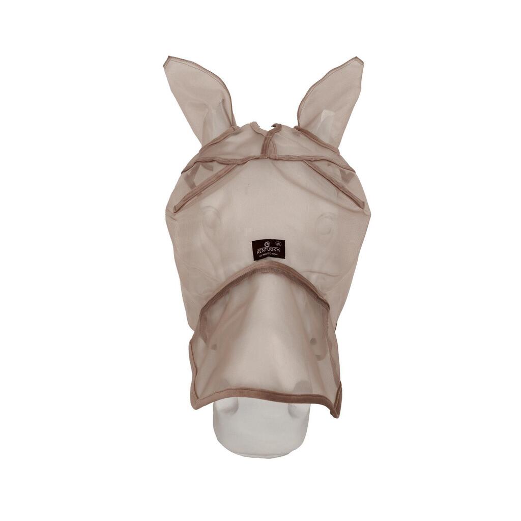 Fly mask classic with ears and nose beige cob
