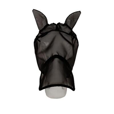 Fliegenmaske classic mit Ohren und Nase schwarz cob