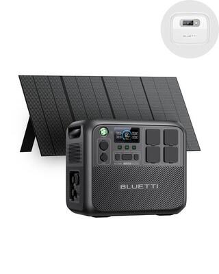 BLUETTI AC200L+PV350 2048Wh Solargenerator 2400W AC-Steckdosen für Camping