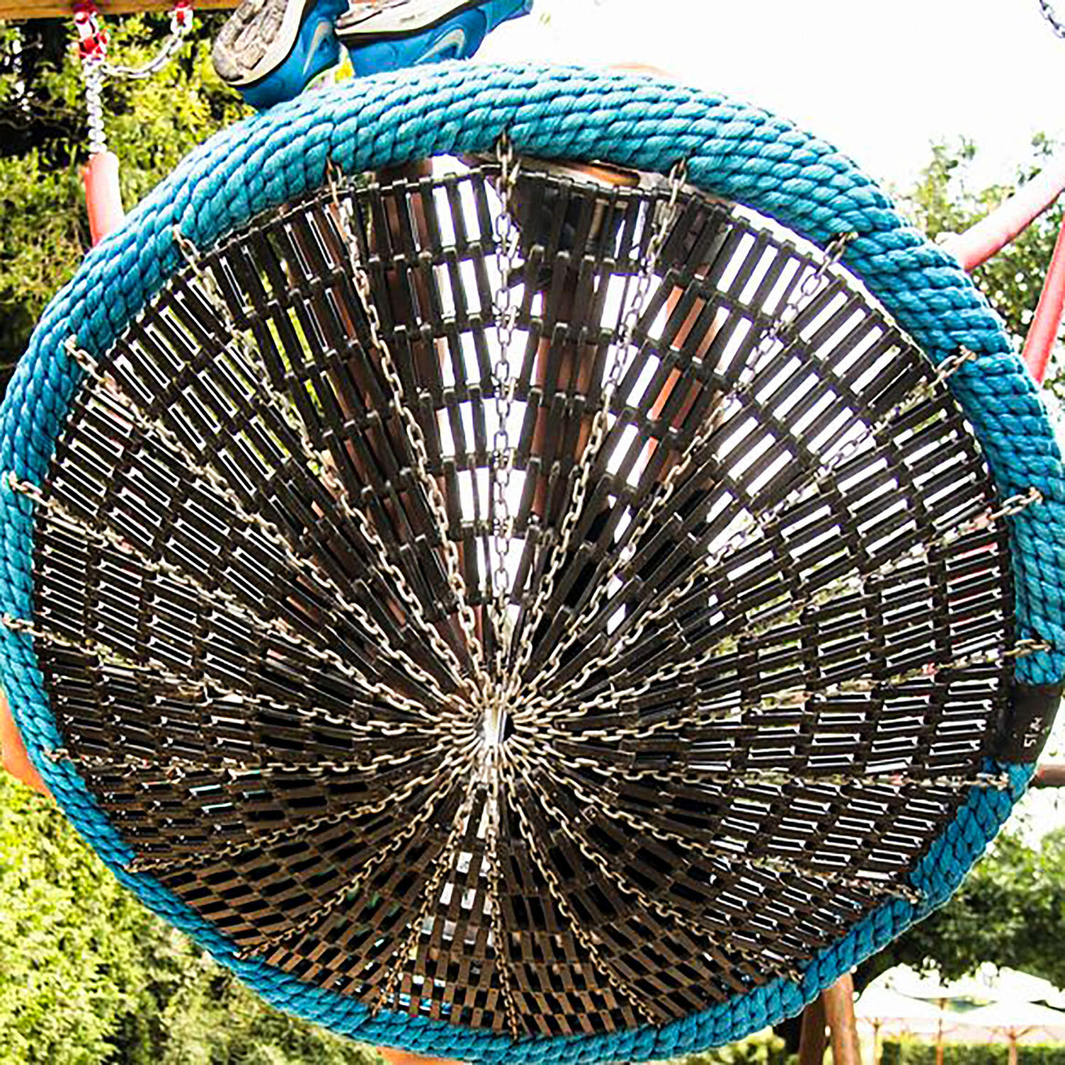 Schaukelsitz Vogelnest Aufhängehöhe 200 cm Blau Klettern Unisex 2/2