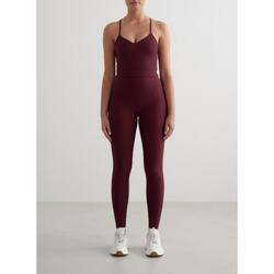 Femme Leggings Côtelé Séchage Rapide Marron