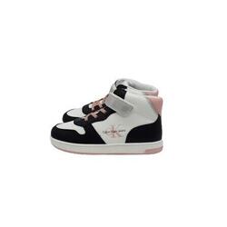 Baskets montantes lacets/scratch enfant Calvin Klein black/white/pink