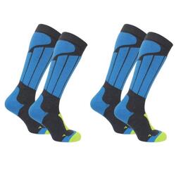 Chaussettes de ski enfant -Laine mérinos Climayarn -Chaudes et Confortables -2pk