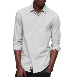 Chemise Bleu/Gris Homme Superdry Smart Shirt