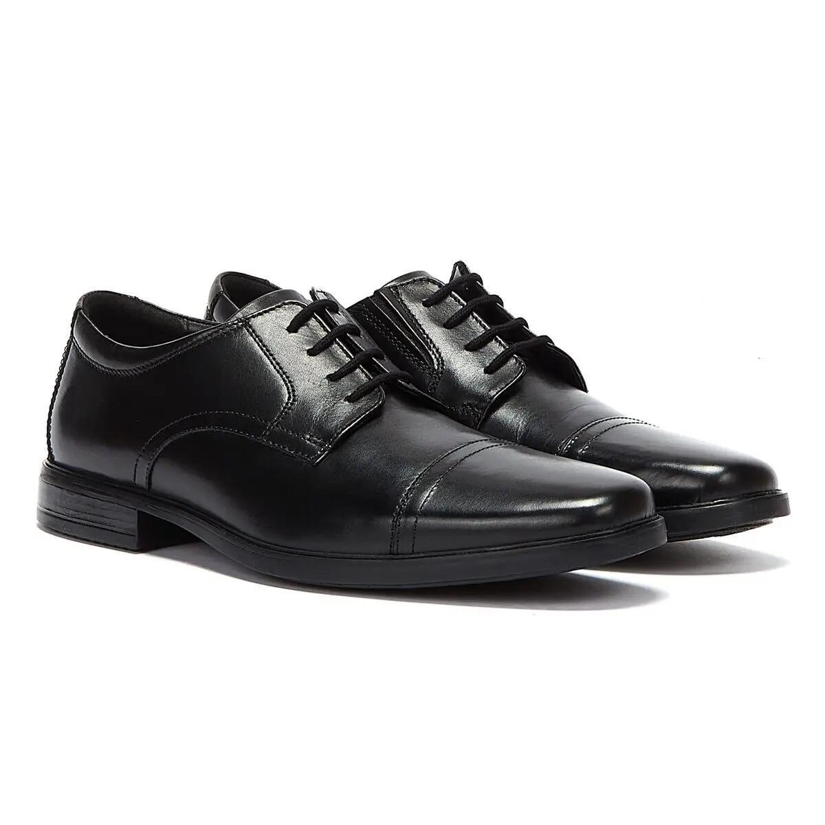 Clarks Howard Cap Leather Mens Black Shoes 1/6