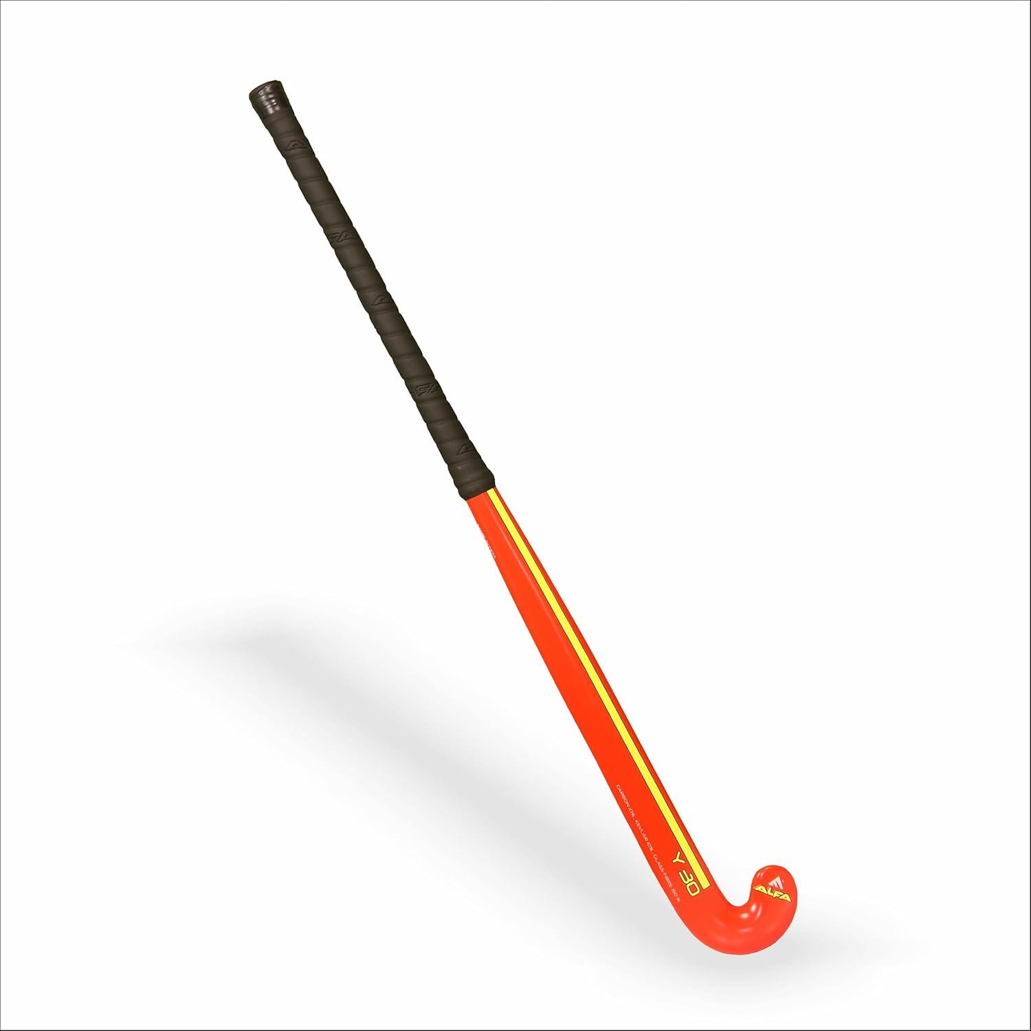 Alfa Y-30 Feldhockeyschläger – 10% Carbon, Extra Low Bow, Leicht & Robust 3/5