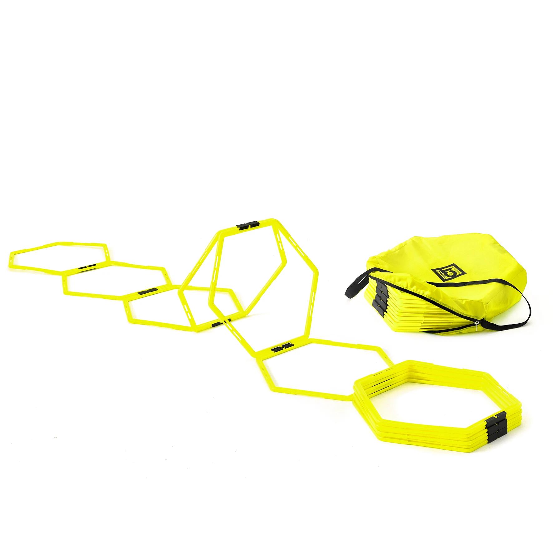 Set de 12 Inele Hexagonale Fluo