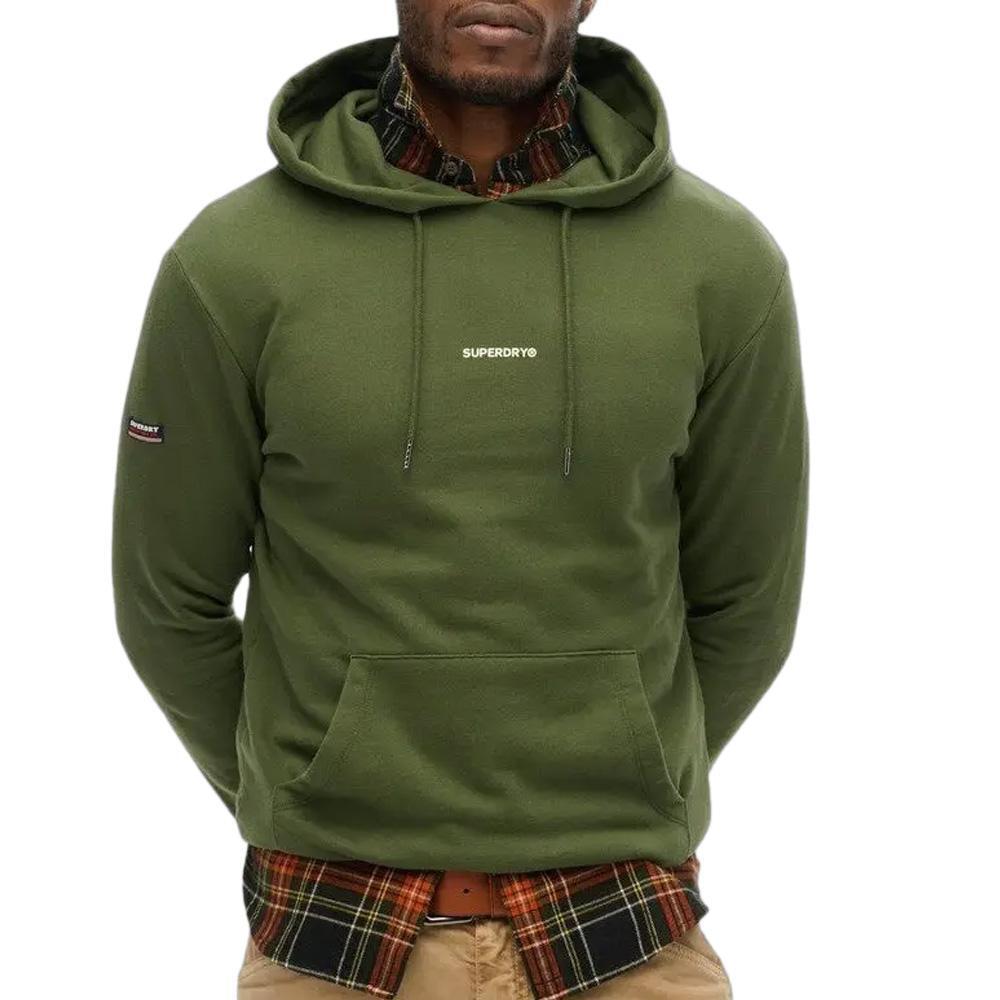 Superdry - Sweat À Capuche Kaki Homme Superdry Plain Hood - Sweat-shirt - Vert - Decathlon