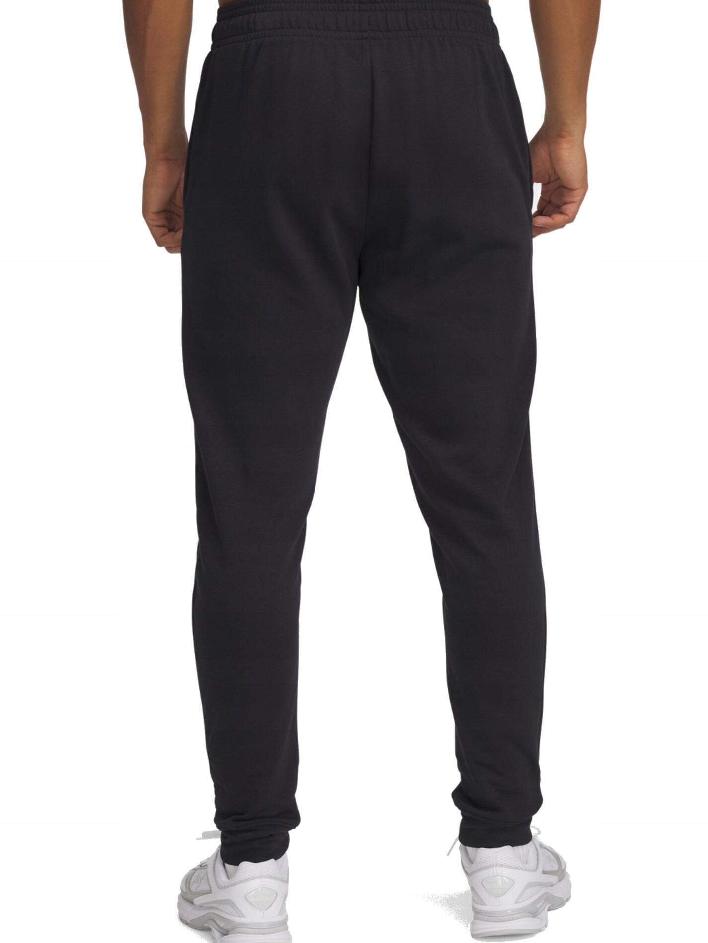 SPODNIE męskie UNDER ARMOUR 1390144-001 dresowe czarne joggery bawełna XXL 3/3