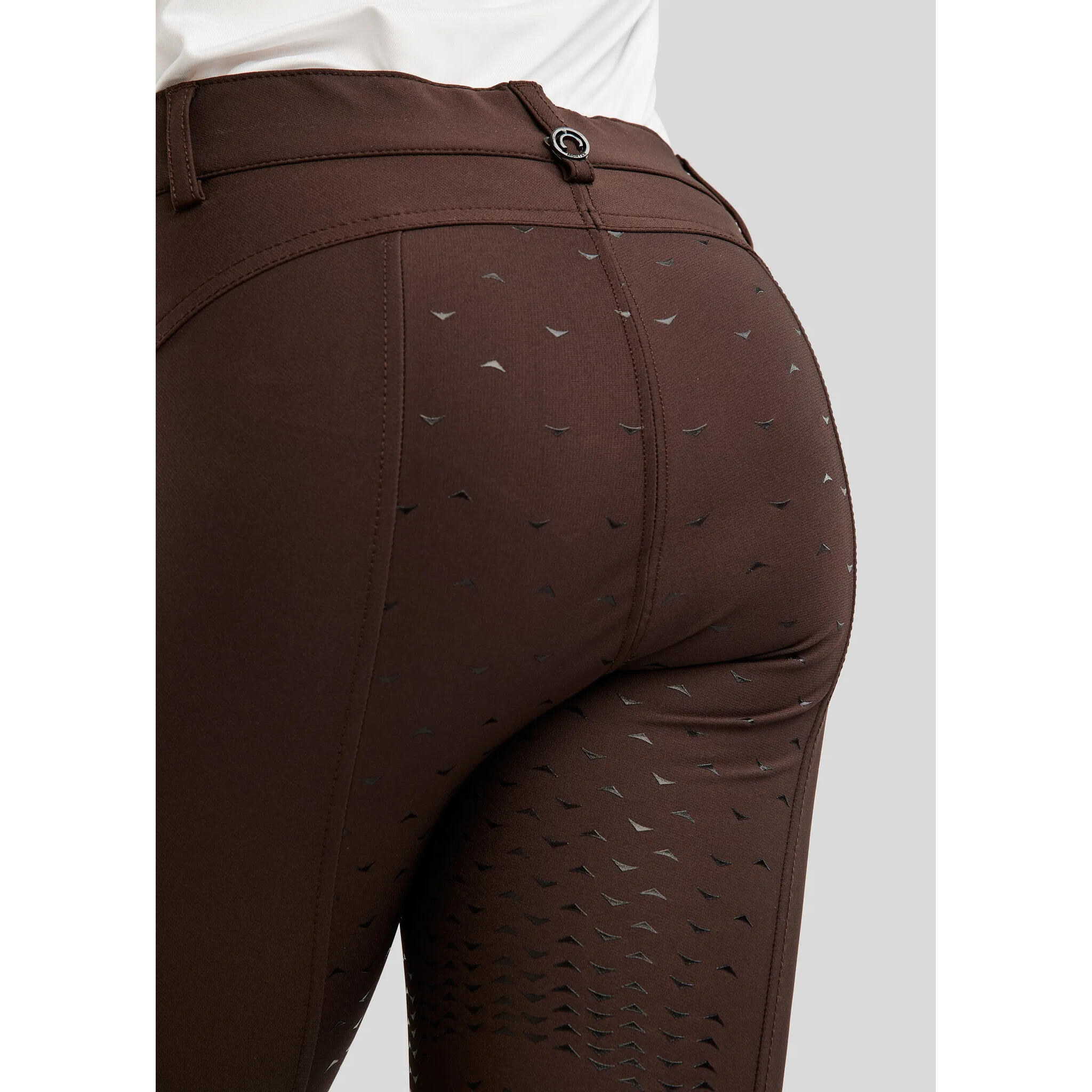 Pantalon équitation full grip fille Montar 2/3