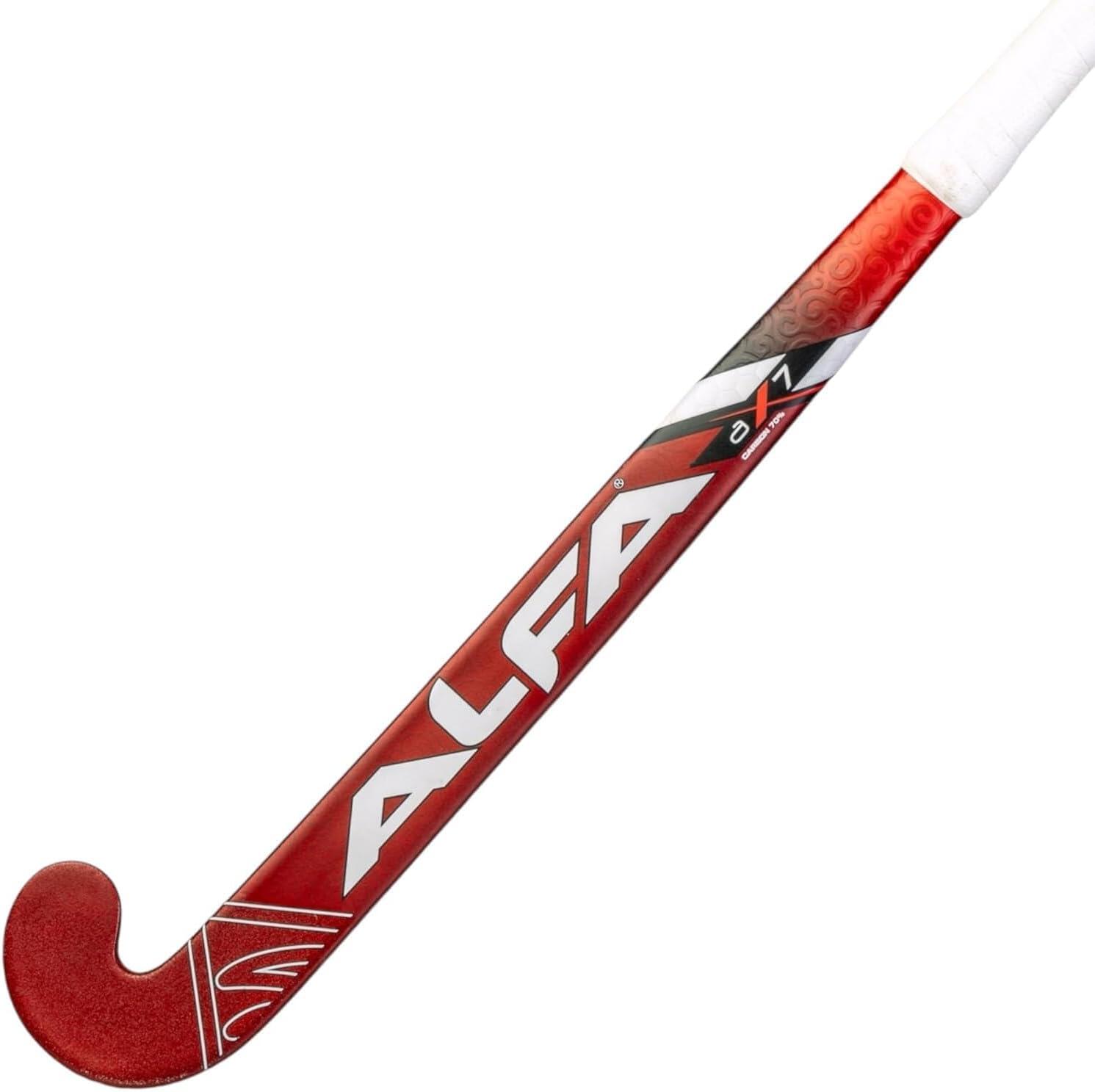 ALFA AX7 Hockeyschläger – Rot, 70 % Carbon, 36.5", mit Tasche 3/6
