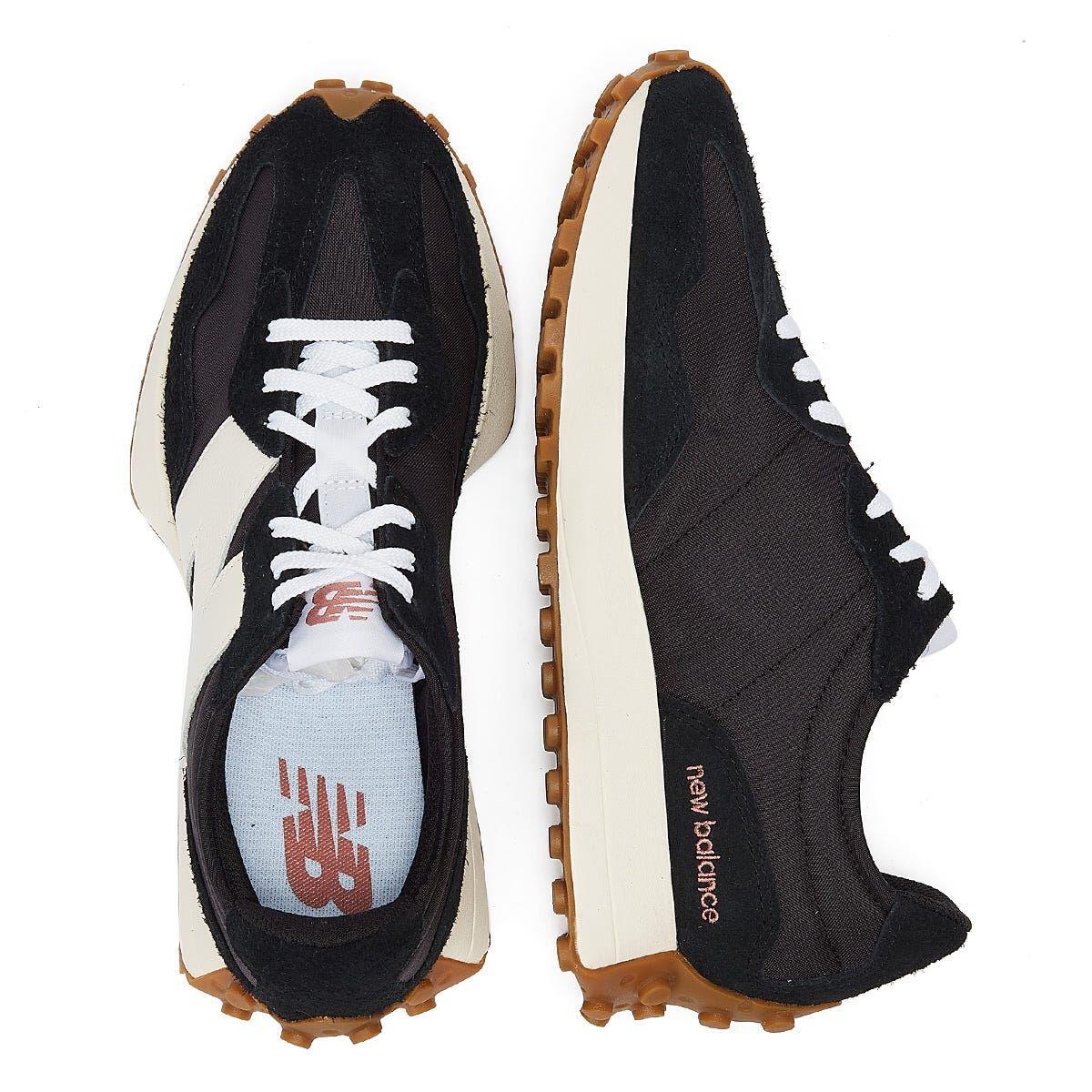 New Balance 327 Black White Gum Damen 6/6