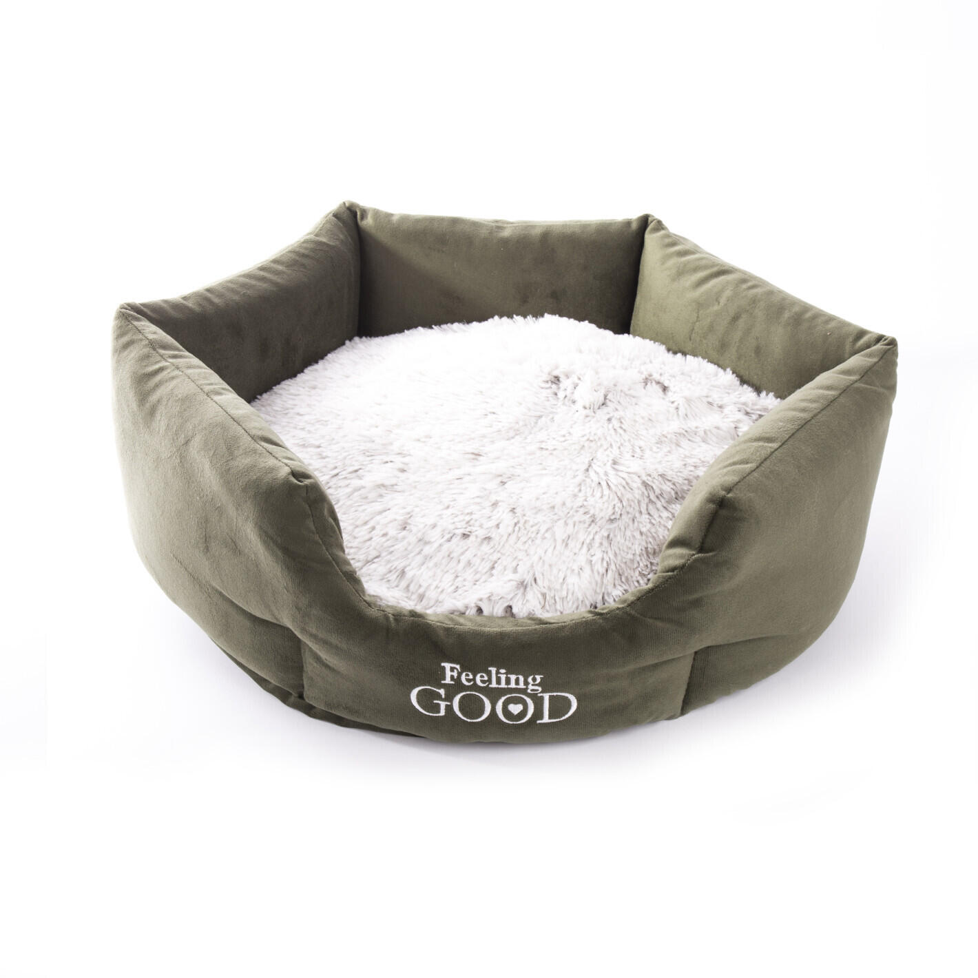 Martin Sellier - Panier Pour Chien Et Chat Ronde Martin Sellier Igloo - Corbeille Pour Chien - Vert - 40 Cm - Decathlon