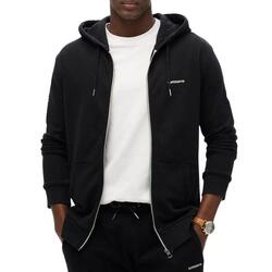 Sweat Zippé Noir Homme Superdry Plain Hood