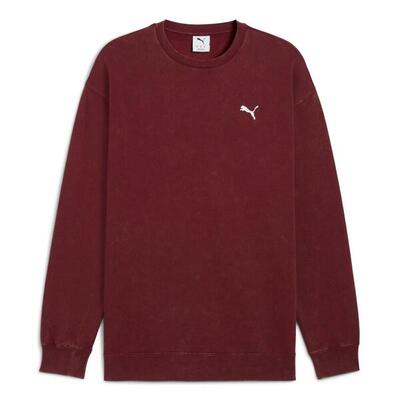 PUMA Essentials Elevated Relaxed Wash Fleece Crew Sweatshirt Herren