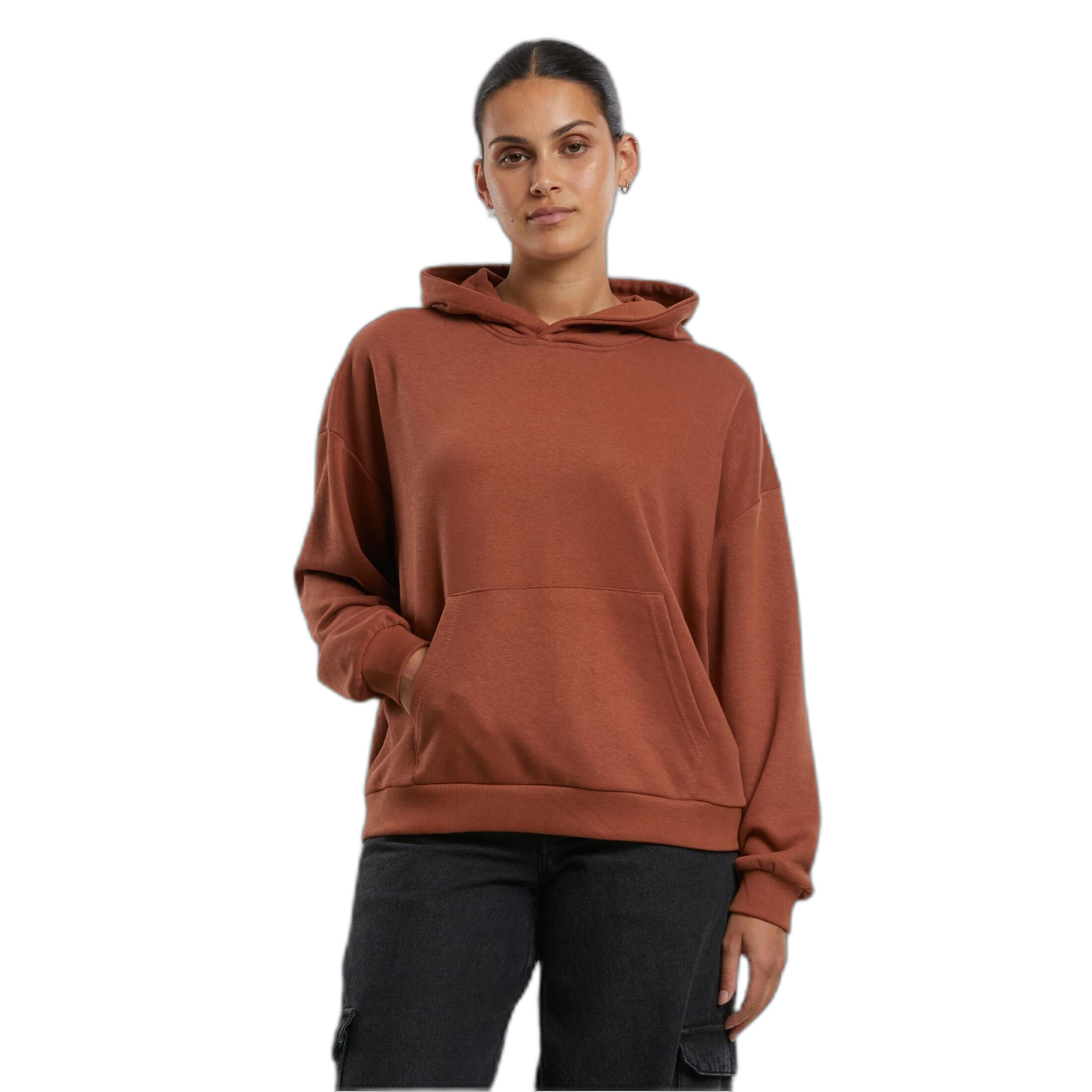 Urban Classics - Sweatshirt À Capuche Oversize Femme Urban Classics Light Terry - Sweat-shirt - Marron - Decathlon