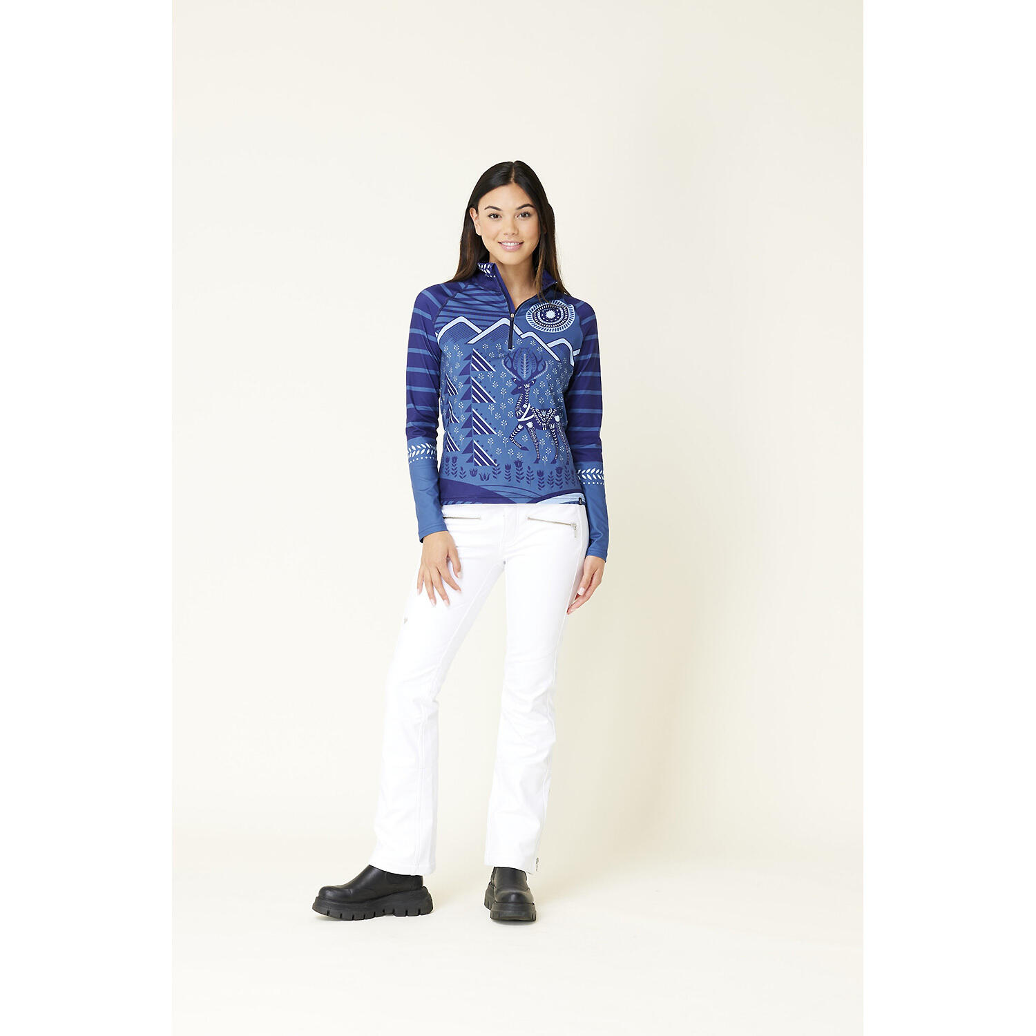 Damen Longsleeve W MARTINA BASELAYER TOP 3/5