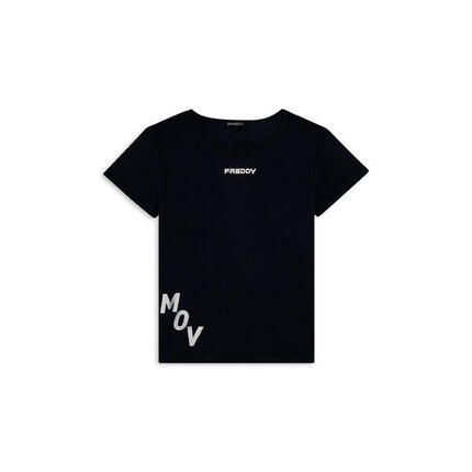 T-shirt à coupe classique en jersey léger avec imprimé « MOV »