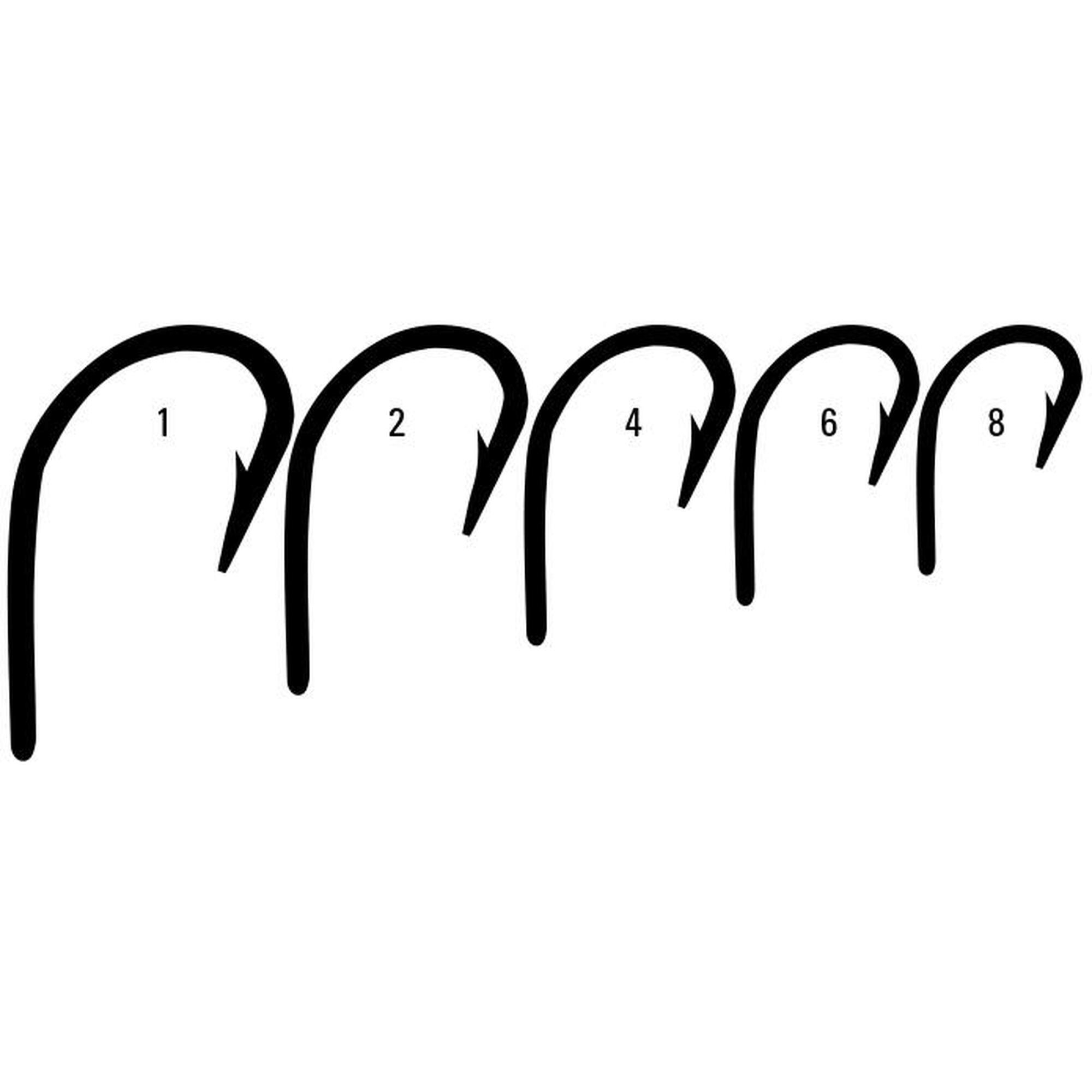 CARLIG CRAP MUSTAD XV2 CONTINENTAL OCHI NICHEL NEGRU, NR 6, 10 BUC / PLIC